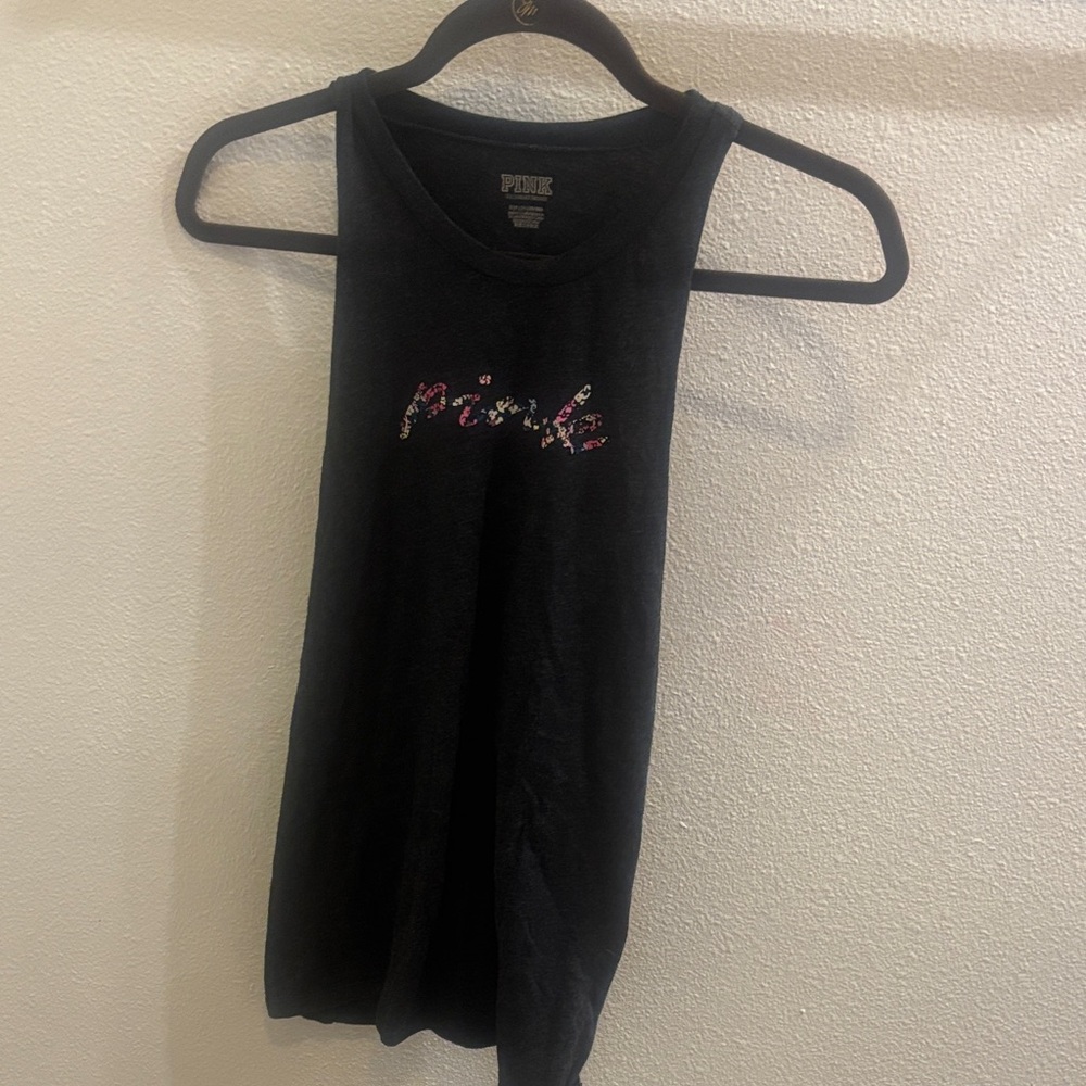 PINK Victoria's Secret Black Muscle Tee